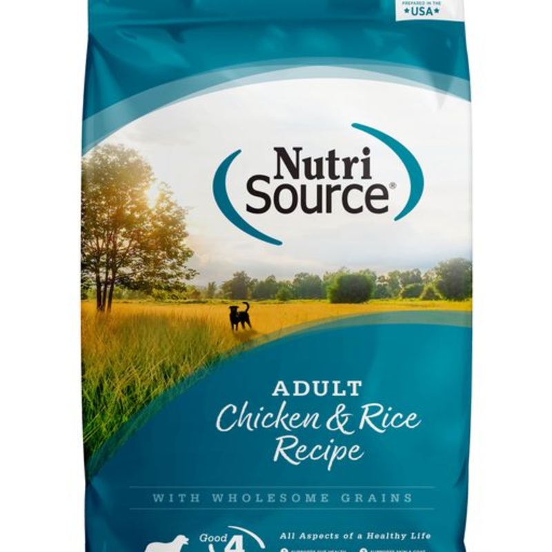 NutriSource Adult Chicken and Rice Formula Dog Food 12 lb