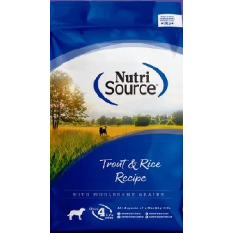 NutriSource Trout and Brown Rice Formula, Dry Dog Food, 4lb