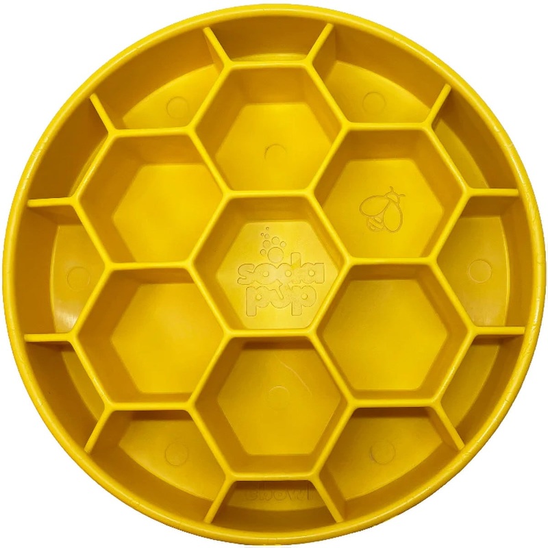 SodaPup Honeycomb eBowl Enrichment Bowl Slow Feeder for Dogs 8in