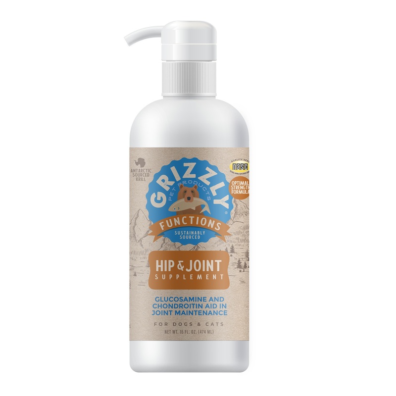 Grizzly Joint Aid Liquid Hip and Joint Product for Dogs and Cats, 16oz