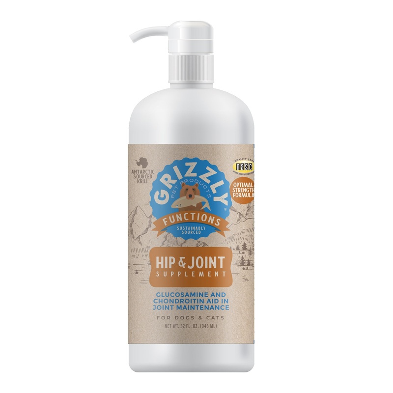 Grizzly Joint Aid Liquid Hip and Joint Product for Dogs and Cats, 32oz