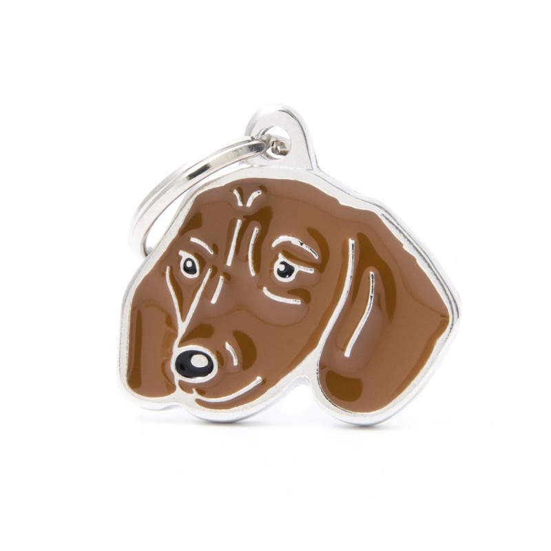 My Family ID Friends Fawn Dachshund ID Tag
