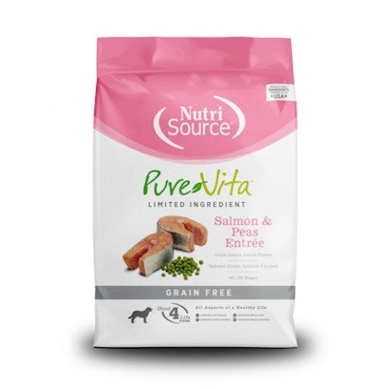 Pure Vita Grain-Free Salmon & Peas Entree Dry Dog Food  12 Lb