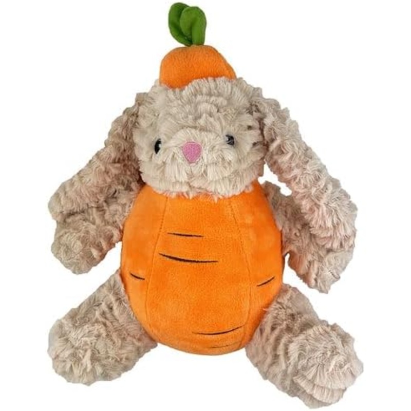 Pet Lou 12in Rabbit with Carrot Plush Dog Toy
