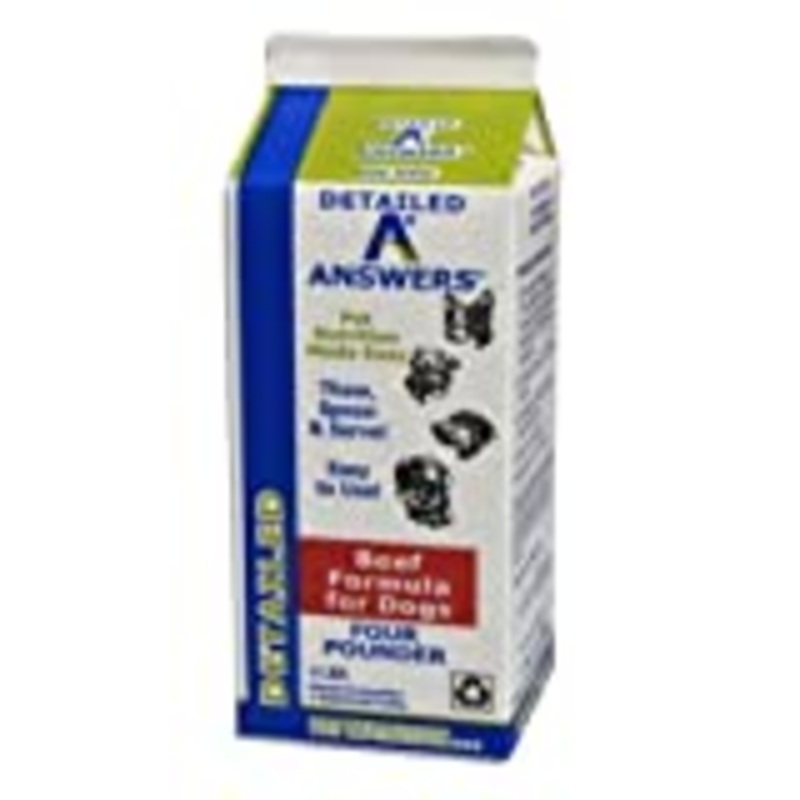 Answers Frozen Detailed Beef Dog Food 4lb