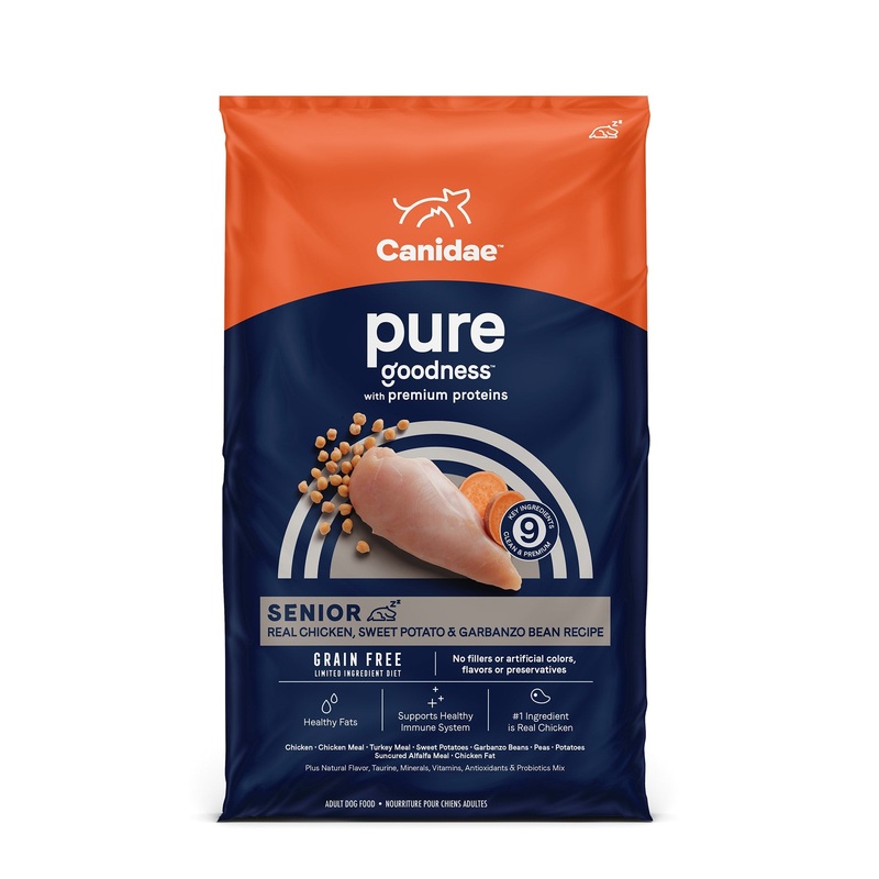 Canidae Pure Meadow Grain-Free Limited Ingredient Chicken Senior Dry Dog Food, 24 lb