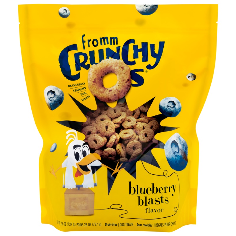 Fromm Crunchy Os Blueberry Blasts Flavor Dog Treats 26 oz