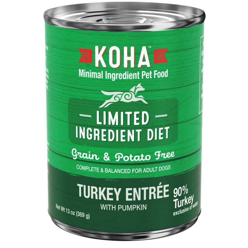 Koha Grain Free Limited Ingredient 13.2oz Canned Dog Food 90% Turkey