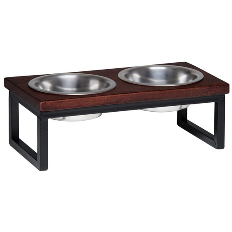 Loving Pets 1 Quart Wooden Layton Diner Dog Bowl