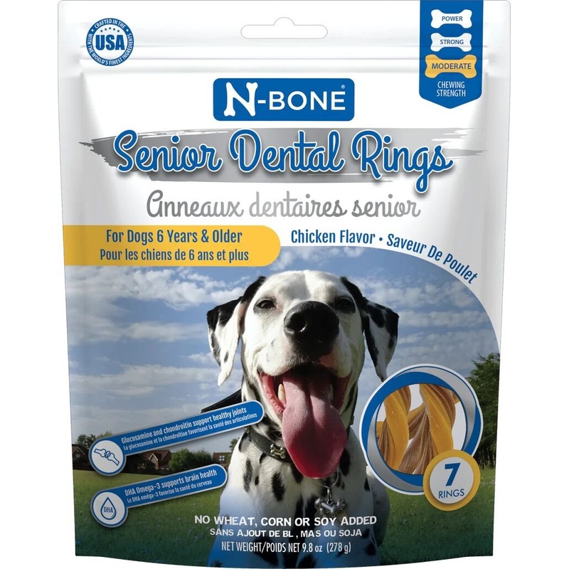 N-Bone Senior Dental Rings Chicken Flavor 7 Ct