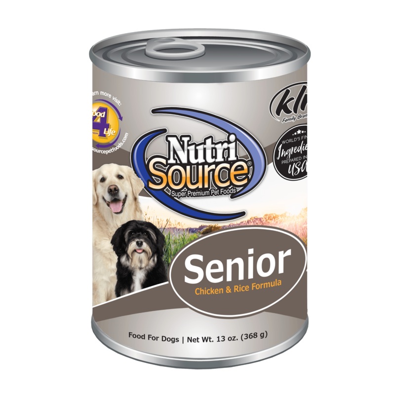 NutriSource Senior Chicken & Rice Wet Dog Food, 12.3 Oz