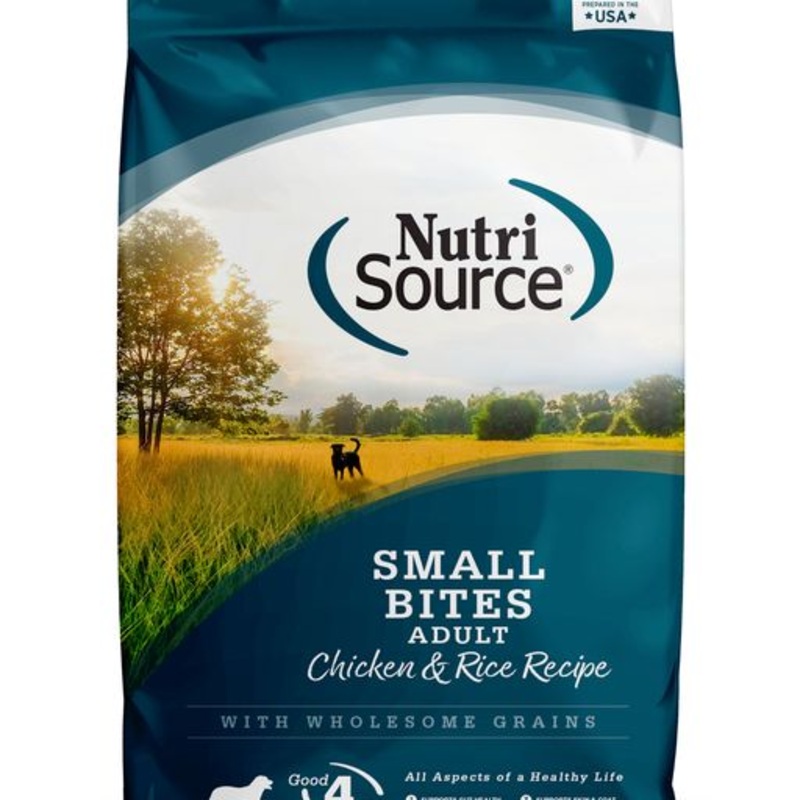 NutriSource Small Bites Adult Chicken and Rice Dog Food 4lb