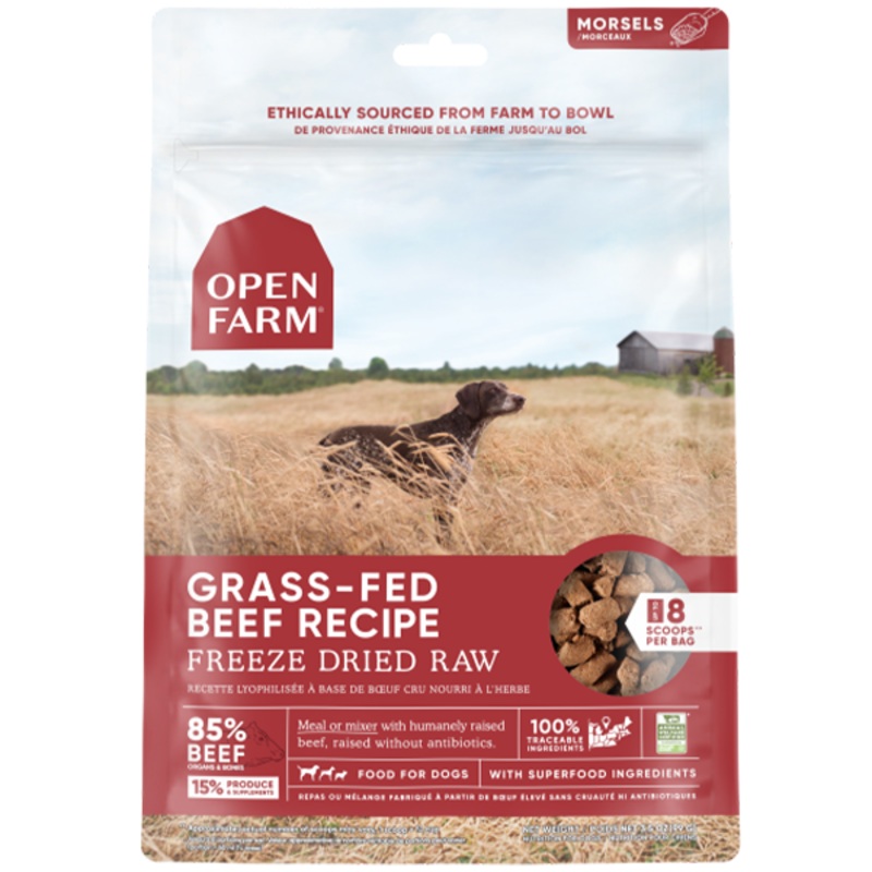 Open Farm Dog Freeze-Dried Raw Grass Fed Beef Morsels 31.5oz