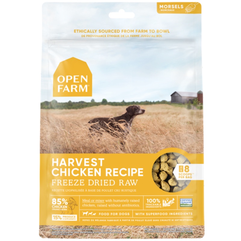 Open Farm Dog Freeze-Dried Raw Harvst Chicken Morsels 31.5oz