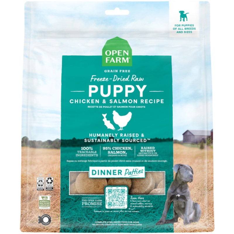 Open Farm Dog Freeze Dried Raw Puppy Chicken&Salmon 10.5 oz