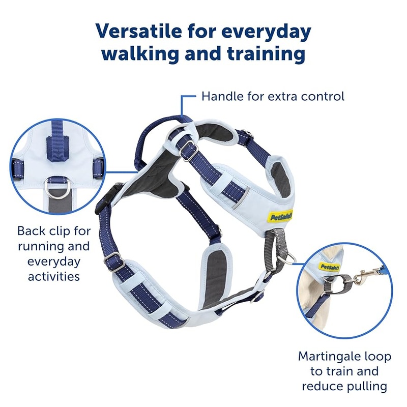 PetSafe Easy Walk Comfort No-Pull Dog Harness Full-Body Padding Small-Medium Blue