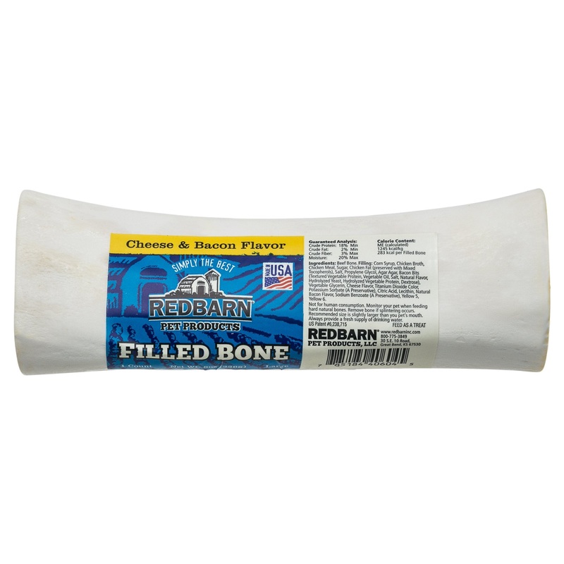 Redbarn 5  Large Cheese n  Bacon Filled Bone Dog Treat  1 Ct