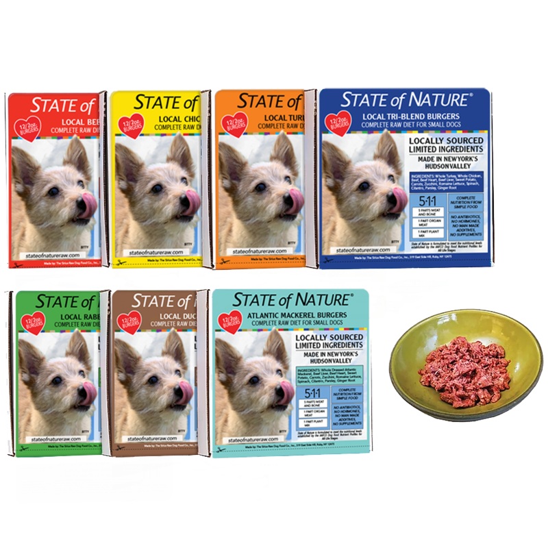 Sirius State of Nature Dog Burgers 2oz pack of 12 Beef