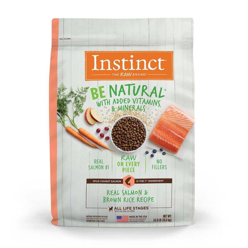 Instinct Be Natural Real Salmon & Brown Rice Recipe Natural Dry Dog Food by Nature's Variety, 24 lb. Bag