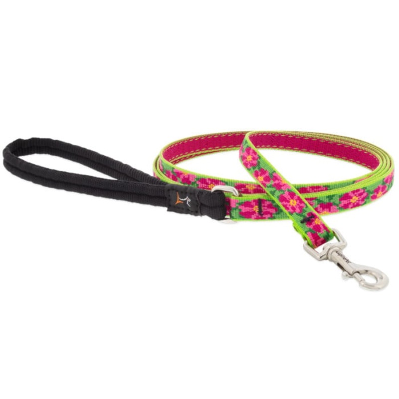 Lupine Pet Dog 6 Ft Long 1/2 In Leash Original Designs Petunias