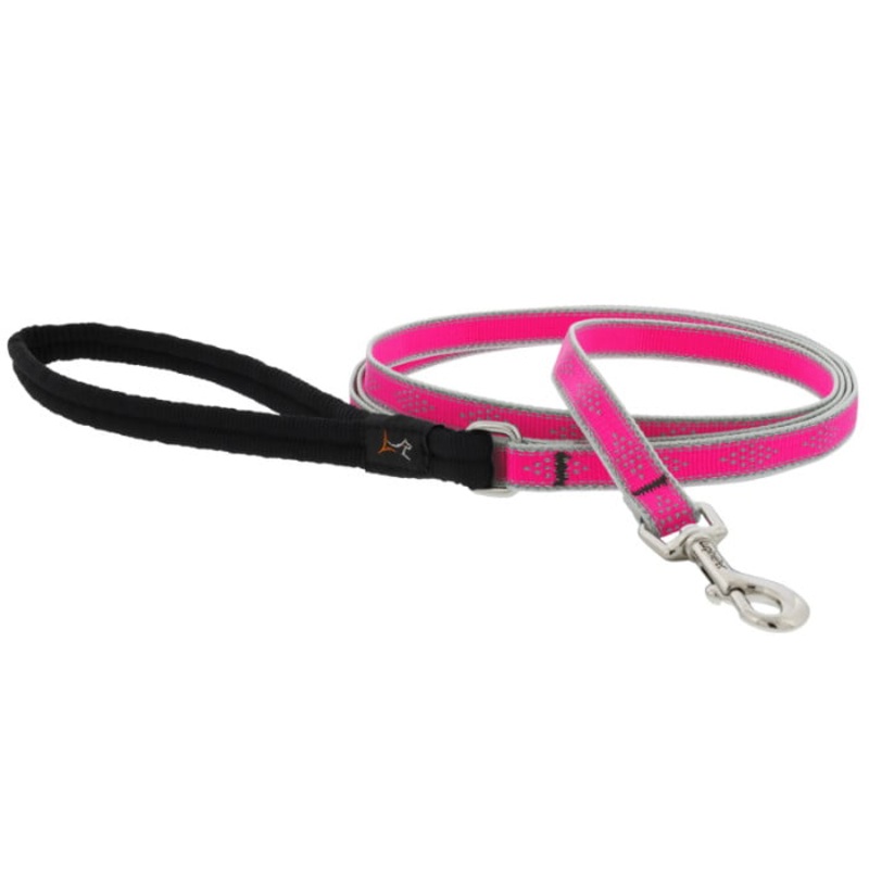 Lupine Pet Dog 6 Ft Long 1/2 In Leash Reflective Highlights Pink Diamonds
