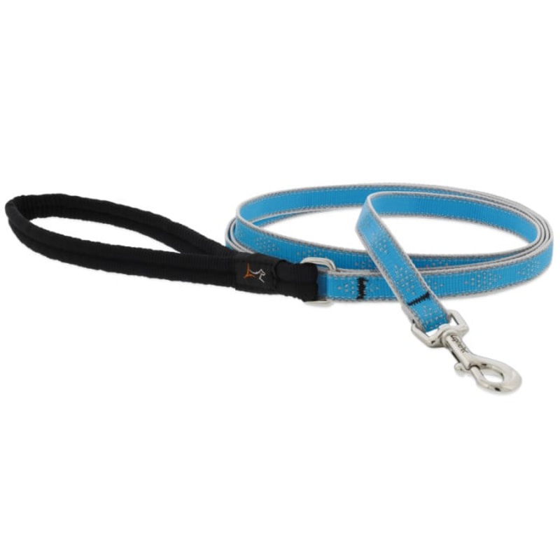 Lupine Pet Dog 6 Ft Long 3/4 In Leash Reflective Highlights Blue Daimonds