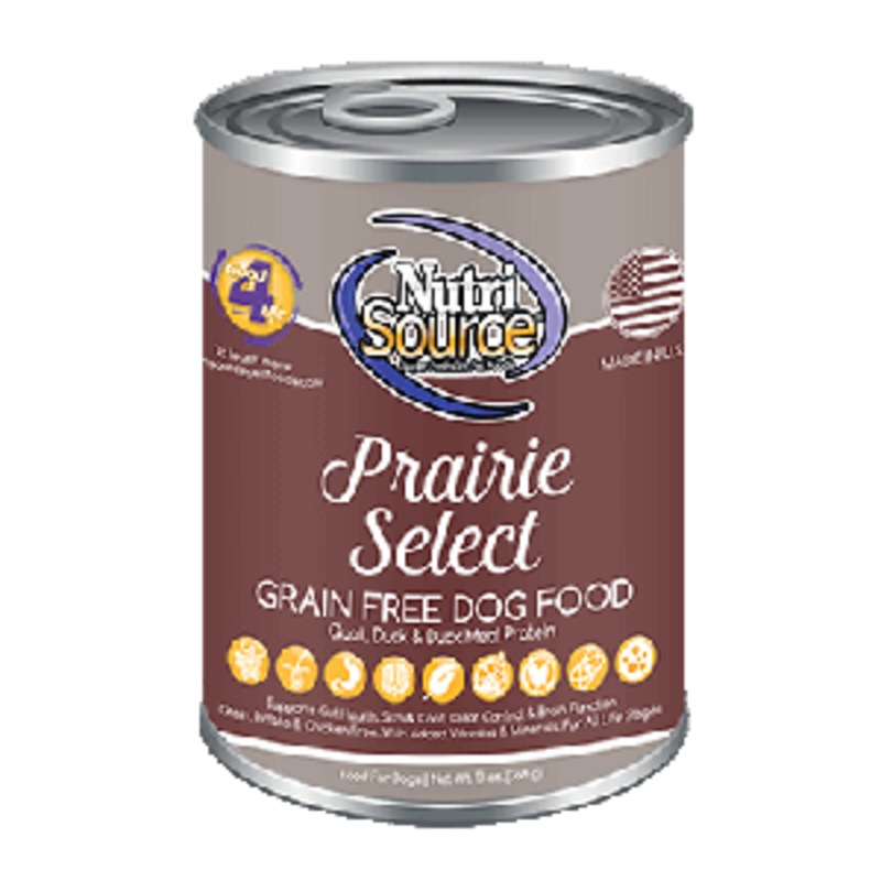 NutriSource Grain Free Canned Prairie Select Dog Food  12.3oz