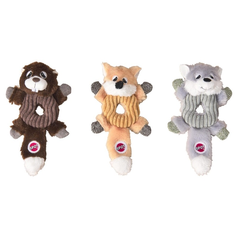 Spot Ethical Pet Dog Toy Lil Spots Donut Crinkler 7In Assorted