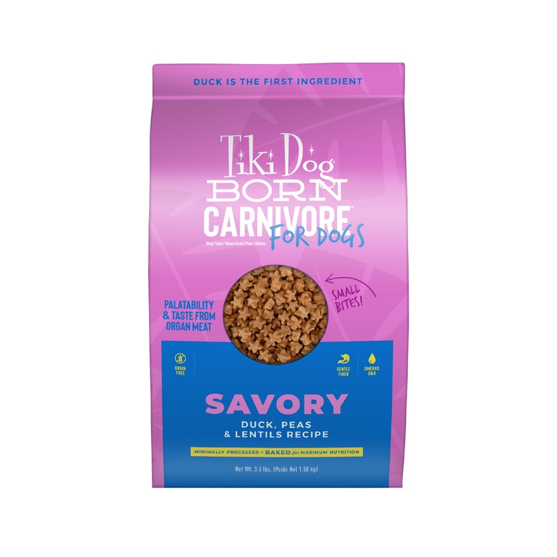 Tiki Dog Born Carnivore Dry Dog Food, Duck, 3.5 lbs. Bag