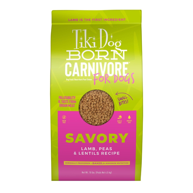 Tiki Dog Born Carnivore Dry Dog Food Lamb Peas & Lentils, 10 lbs. Bag