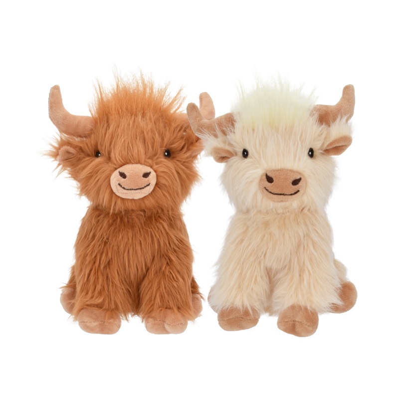 Multipet Plush Dog Toy Highland Cow 14in Assorted