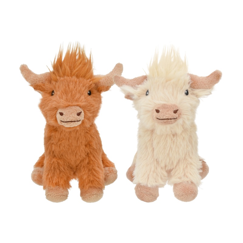 Multipet Plush Dog Toy Minipet Highland Cow 5in Assorted