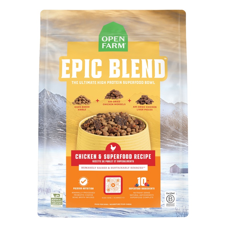 Open Farm Epic Blend Chicken & Superfood Recipe 18lb bag