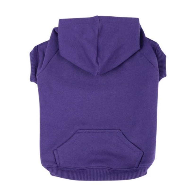 Petedge Zack & Zoey Basic Dog Hoodie Large Purple