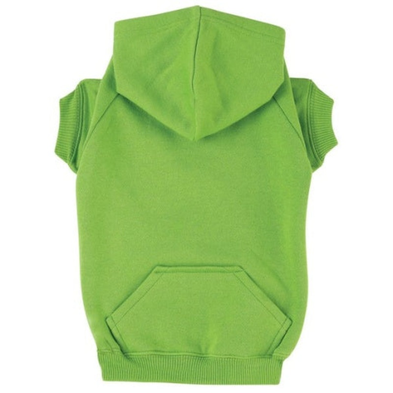 Petedge Zack & Zoey Basic Dog Hoodie Large Small Green