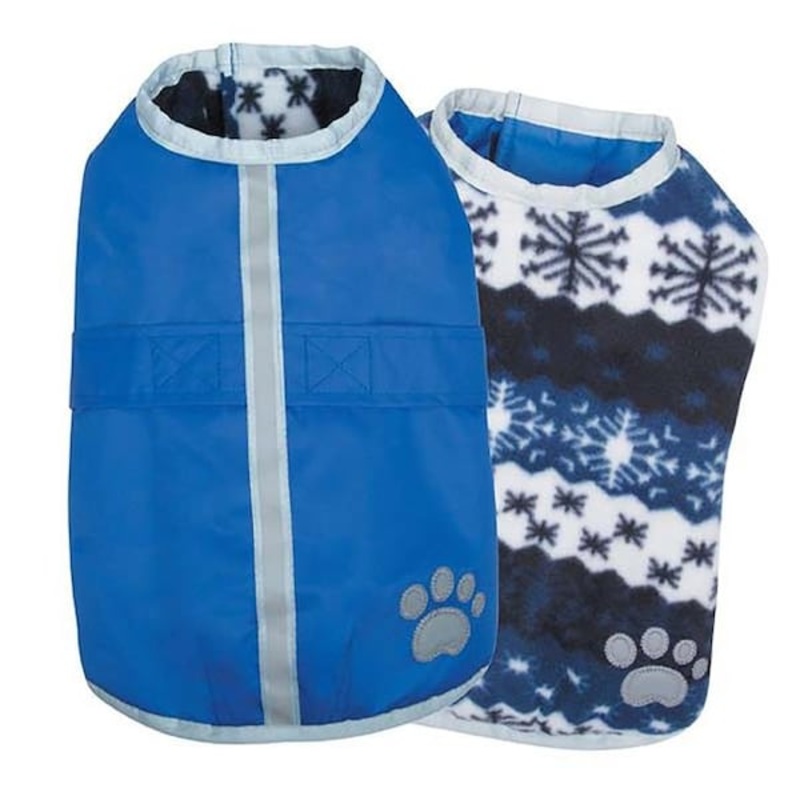 Petedge Zack & Zoey Noreaster Blanket Dog Coat Small Blue