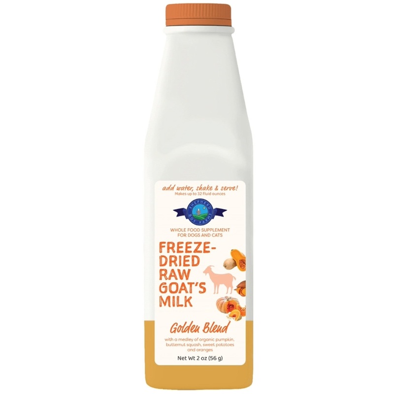 Shepherd Boy Farms Golden Freeze-Dried Raw Goat's Milk for Dogs 2oz makes 32floz