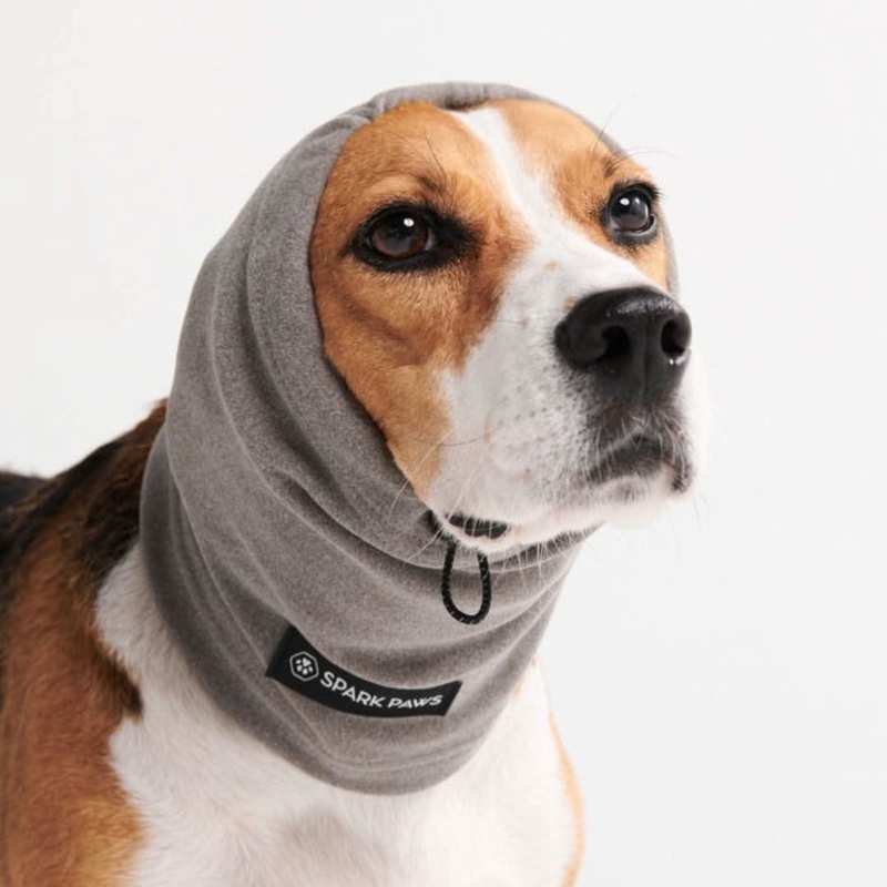 Spark Paws Dog Calming Earmuff Protector Large Grey