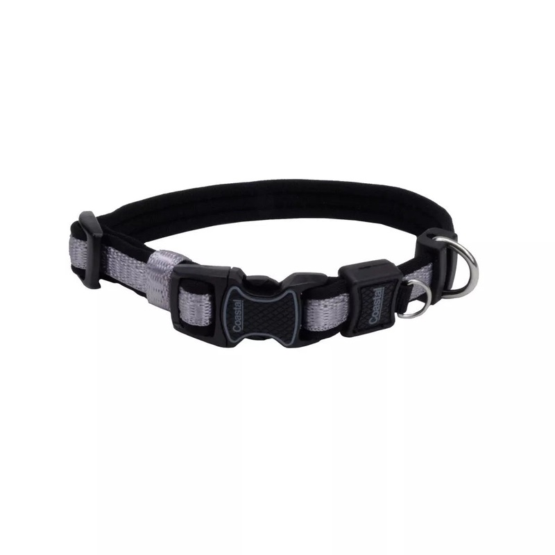 Coastal Inspire 1in Wide 14-20in Dog Collar Grey
