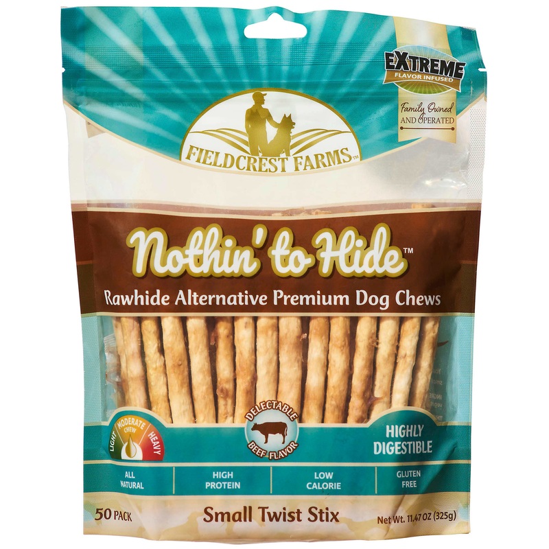 Fieldcrest Farms Nothin' to Hide Sticks Beef Flavor Premium Dog Chews, 11.4 oz., Pack of 50