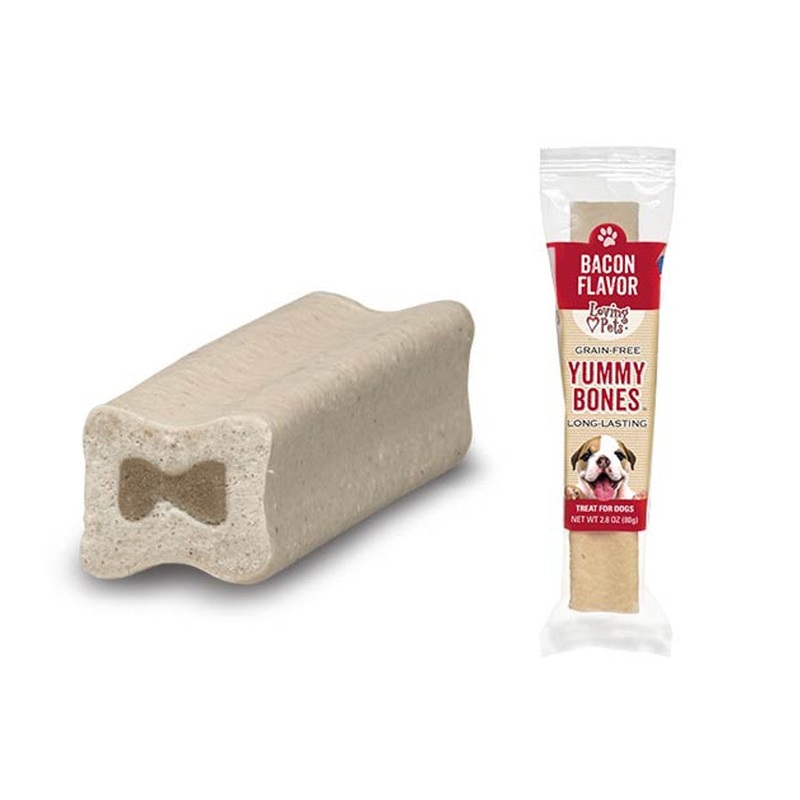 Loving Pets Dog Treat Yummy Bones Singles Bacon