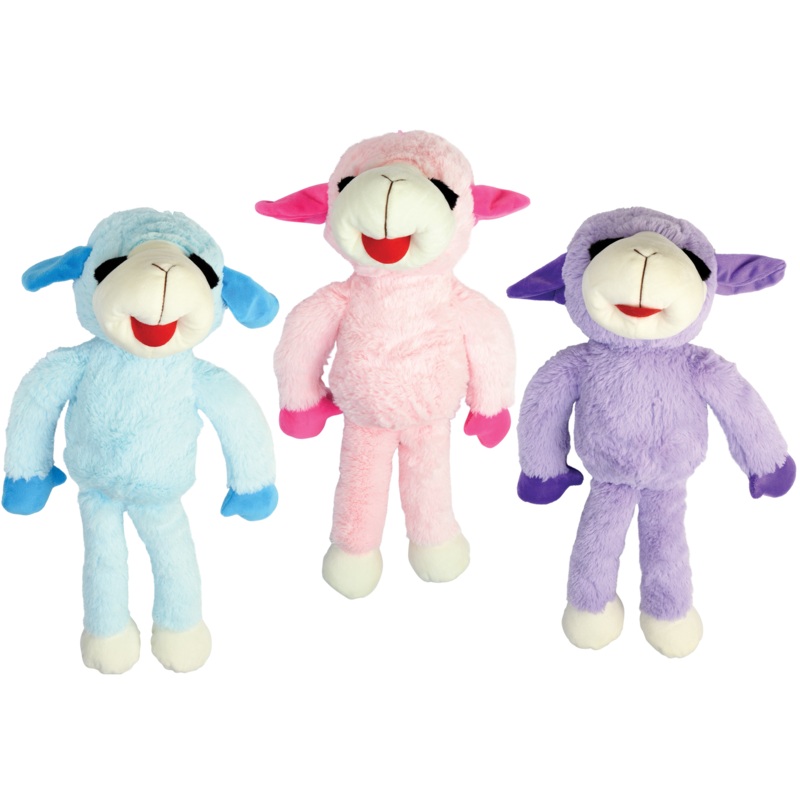 Multipet Plush Dog Toy Floppy Lamb Chop 7in Assorted