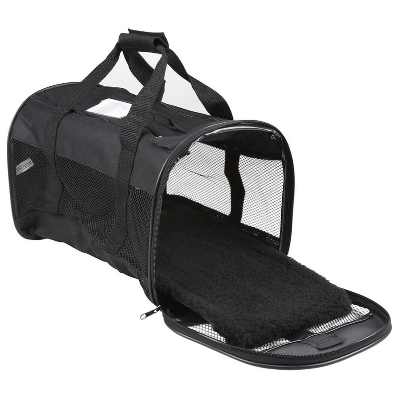Petmate Soft Sided Kennel Cab Carrier, Black