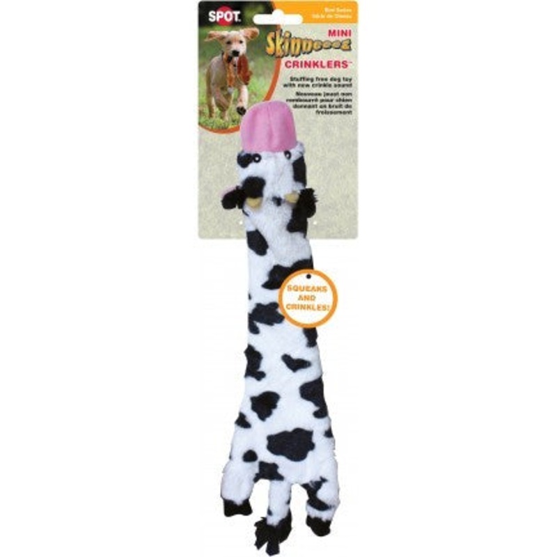 Spot Ethical Pet Dog Toy Skinneeez Crinkler Cow 14In