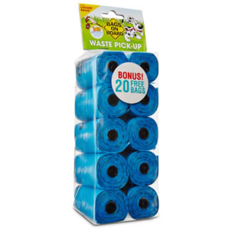 Bags on Board Dog Waste Bag Refills 140ct Blue