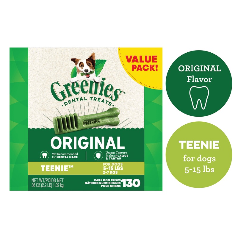GREENIES Original TEENIE Natural Dental Dog Treats  36 oz. Pack