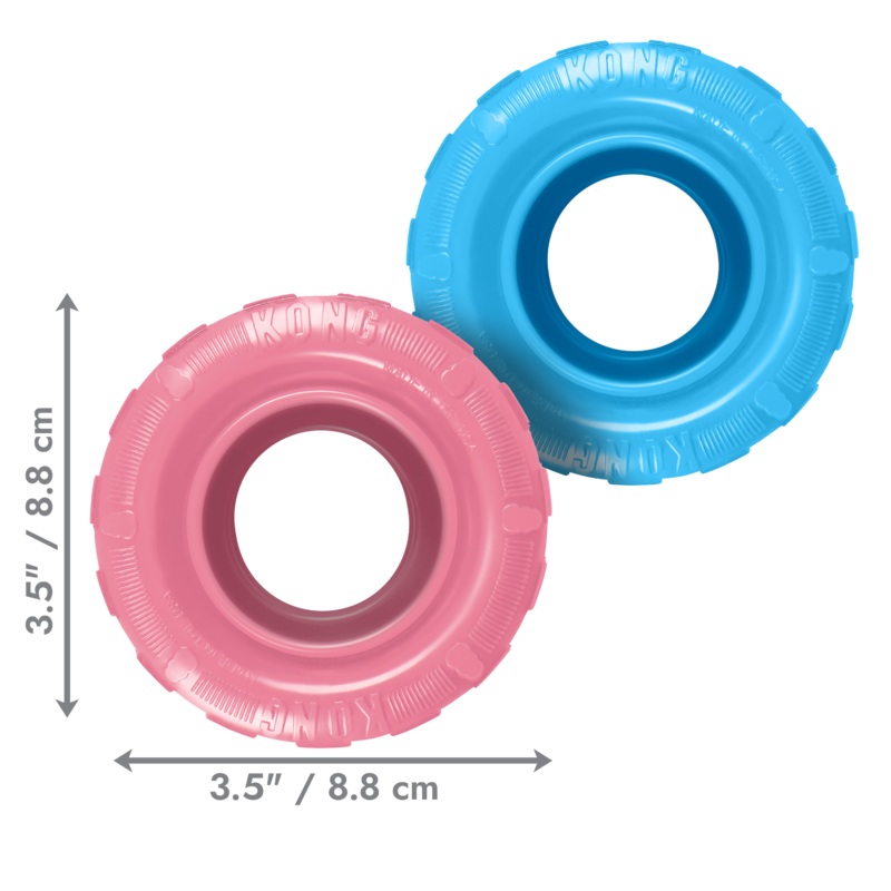 Kong Dog Toy KONG Puppy Tires Small Assorted