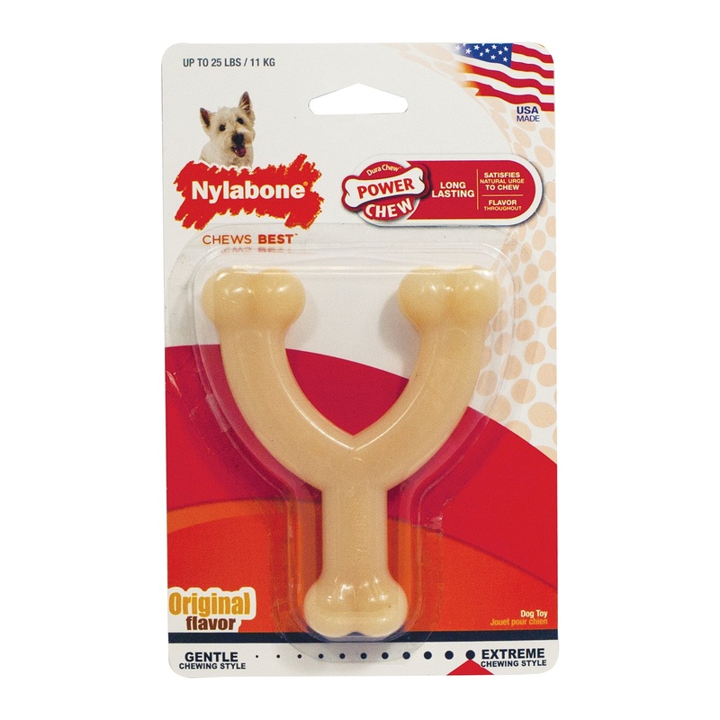 Nylabone Flexi Chew Wishbone Dog Toy Chicken Small/Regular