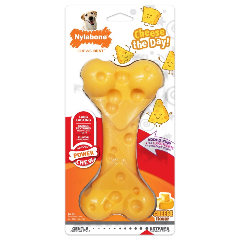 Nylabone Power Chew Cheese Dog Toy Cheese X-Large/Souper