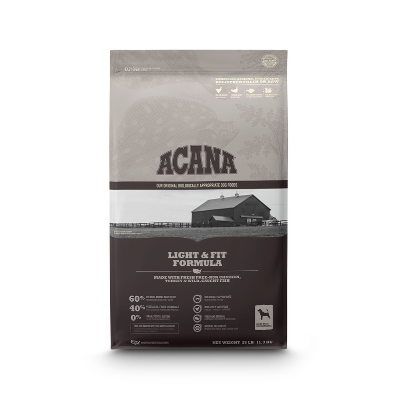 ACANA Heritage Grain-Free Light and Fit Feast Dry Dog Food, 25 Lb
